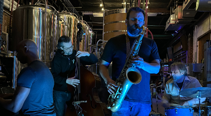 Chris Cuzme and friends at Fifth Hammer Brewing