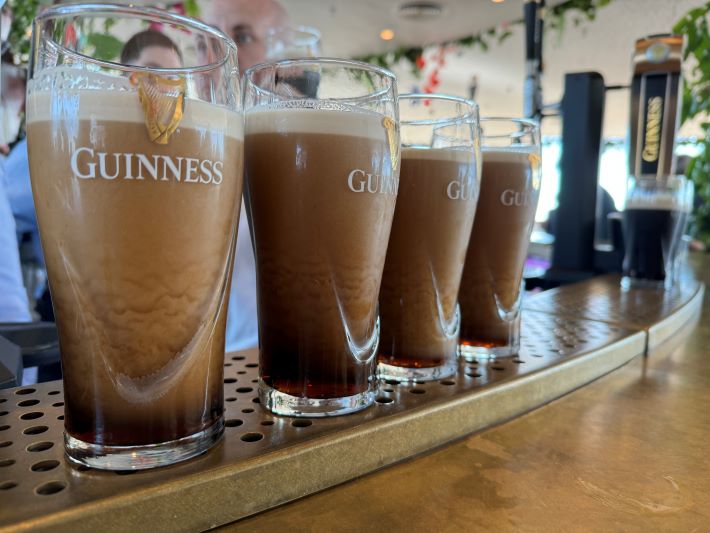 Guinness pints, awaiting part two of the pour