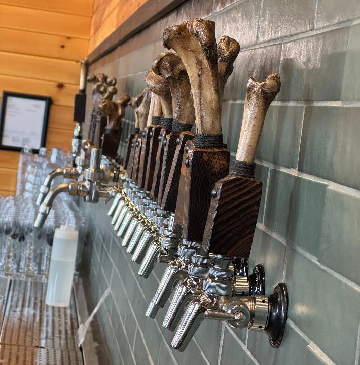 Tap handles at Structures Brewing in Bellingham, Washington