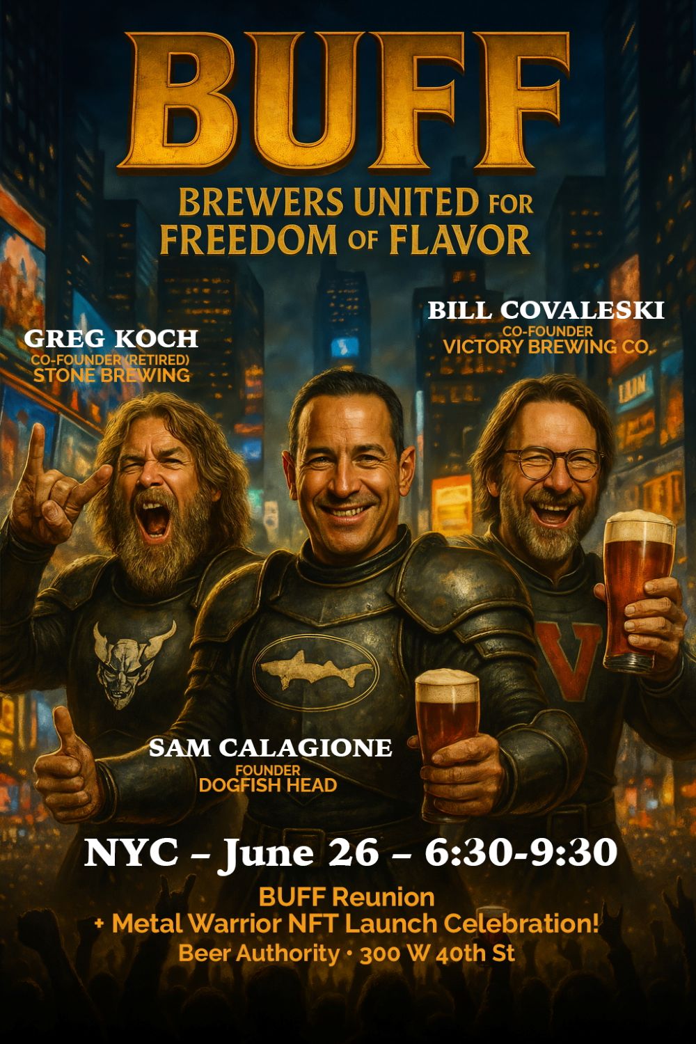 Brewers United for Freedom poster for event June 26 in NYC