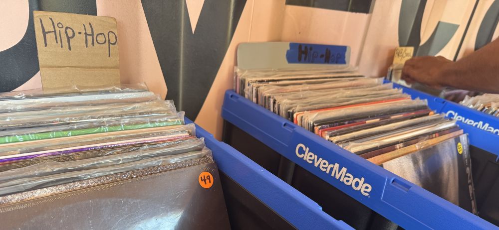 LPs for sale during Crafts and Crates as Halfway Crooks in Atlanta