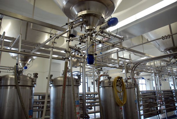 Torpedoes used for dry hopping beer at Sierra Nevada Brewing