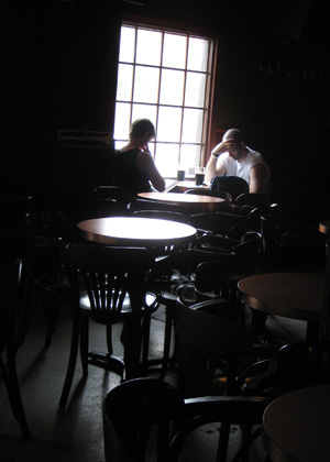 Two men in a pub